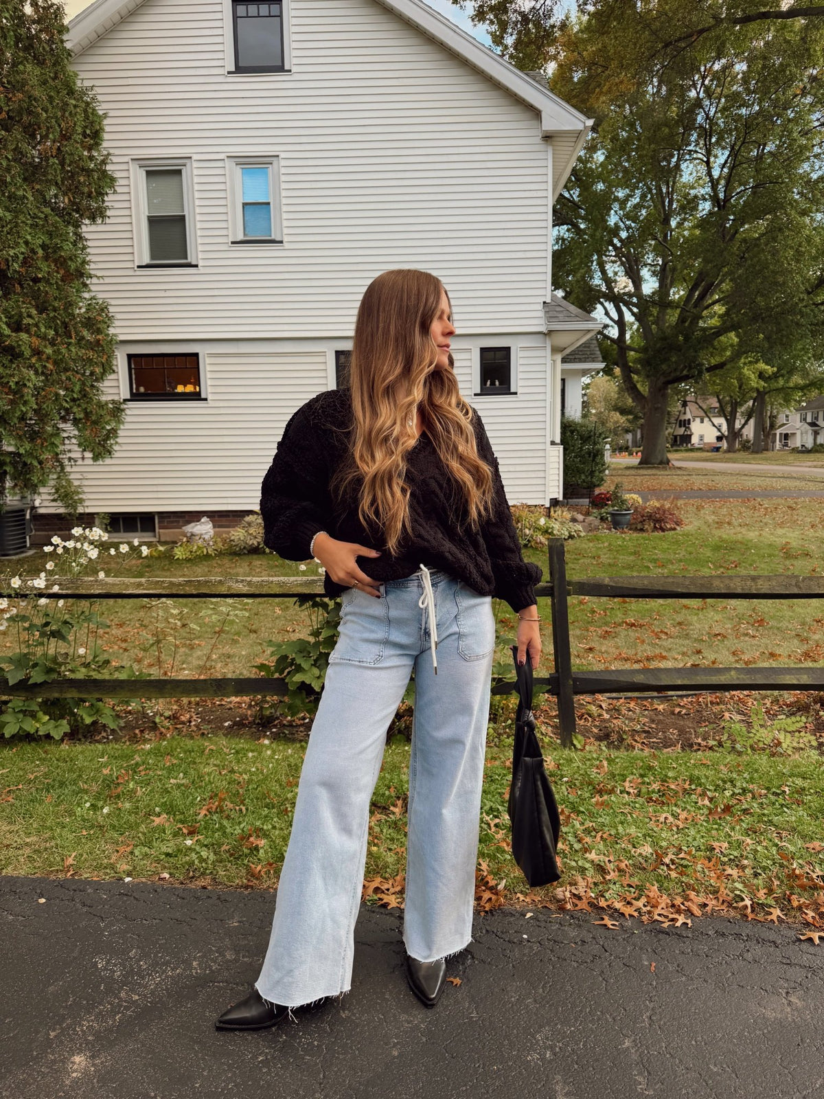 V - Neck Semi Cropped Top in Chenille Sweater - Chandeliers Boutique ny