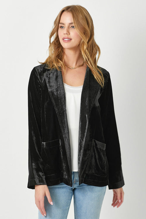 Velvet Open Jacket - Chandeliers Boutique ny