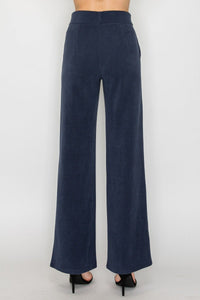 Velvety High - rise Relaxed Pants - Chandeliers Boutique ny