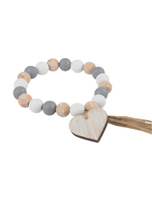 Weathered Beaded Heart - Chandeliers Boutique ny