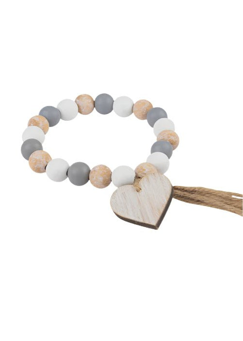 Weathered Beaded Heart - Chandeliers Boutique ny