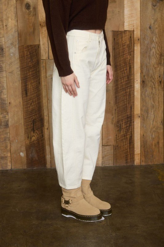 Wide Leg High Waist Cropped Pants - Chandeliers Boutique ny