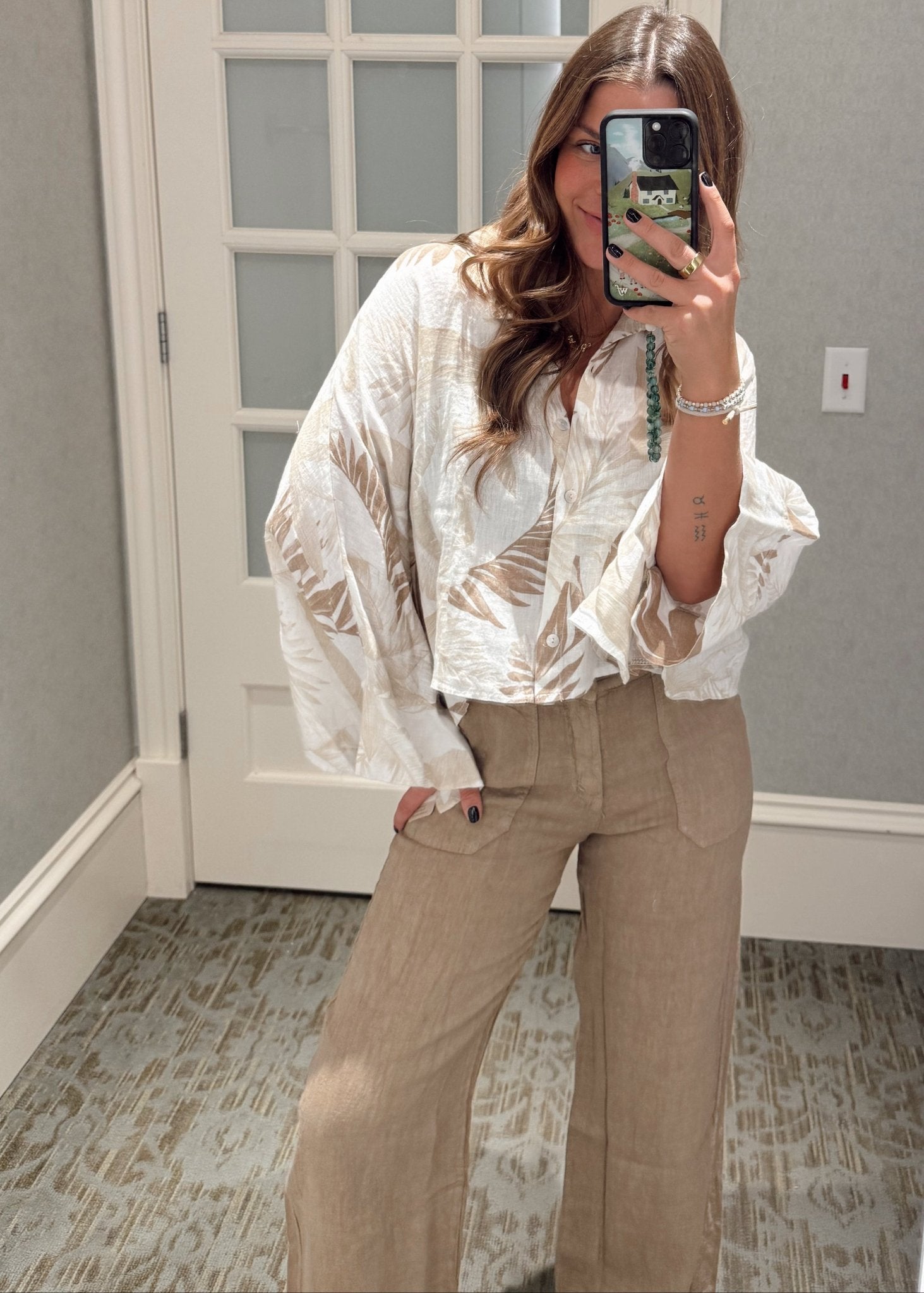 Wide Leg. Linen Pant - Chandeliers Boutique ny