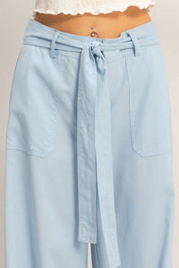Wide Leg Tie Front Pant - Chandeliers Boutique ny