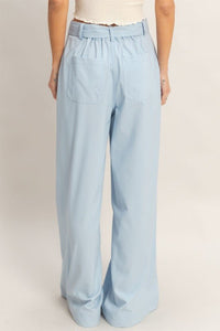 Wide Leg Tie Front Pant - Chandeliers Boutique ny