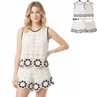 Flower Bottom Crochet Tank
