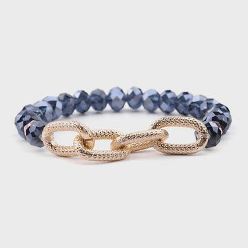 Chain + Bead Stretch Bracelet