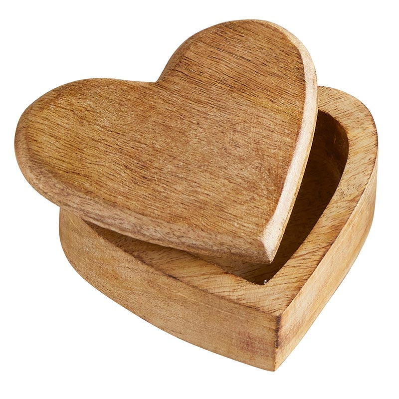 Large Wooden Heart Box