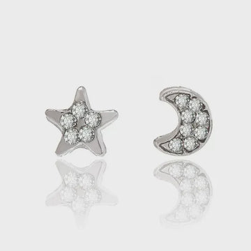 Star and Moon Studs