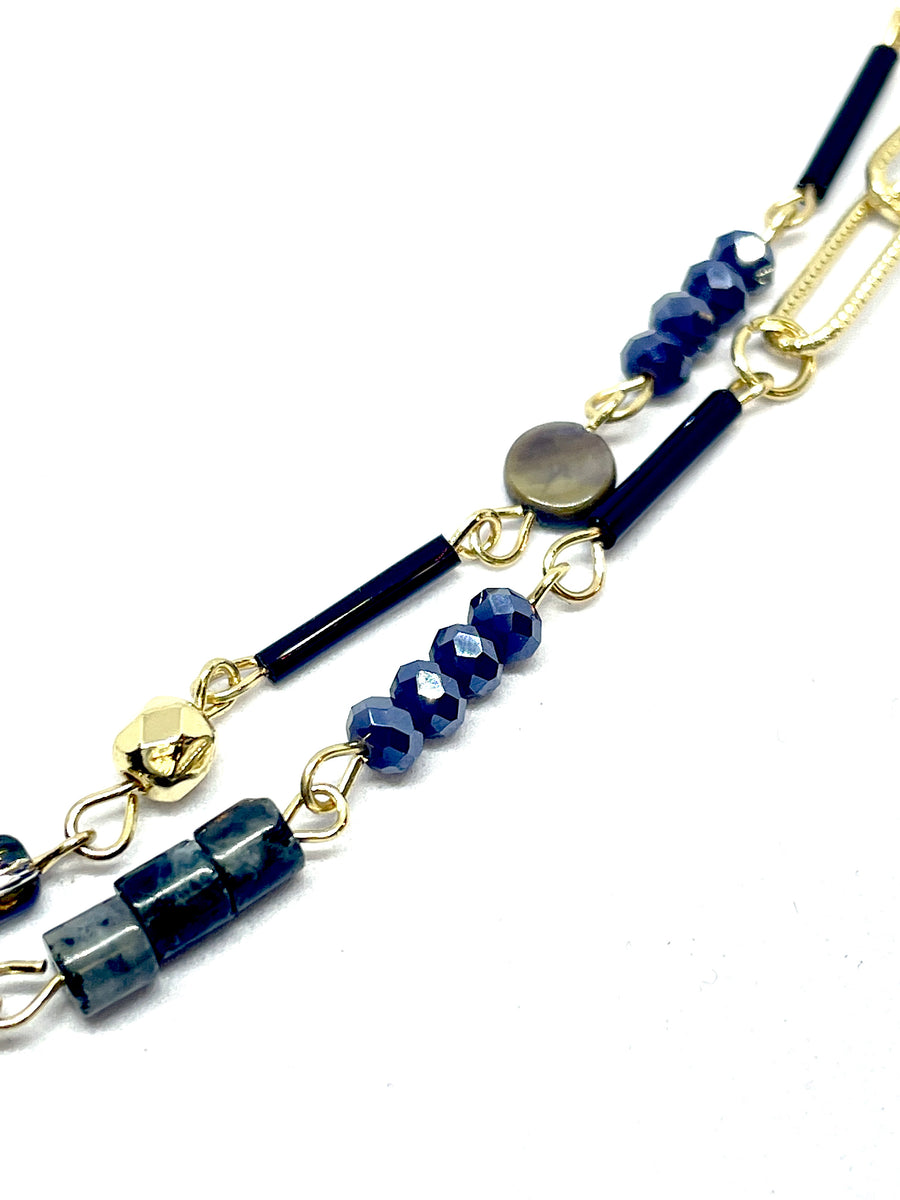 Semi Precious glass bead necklace