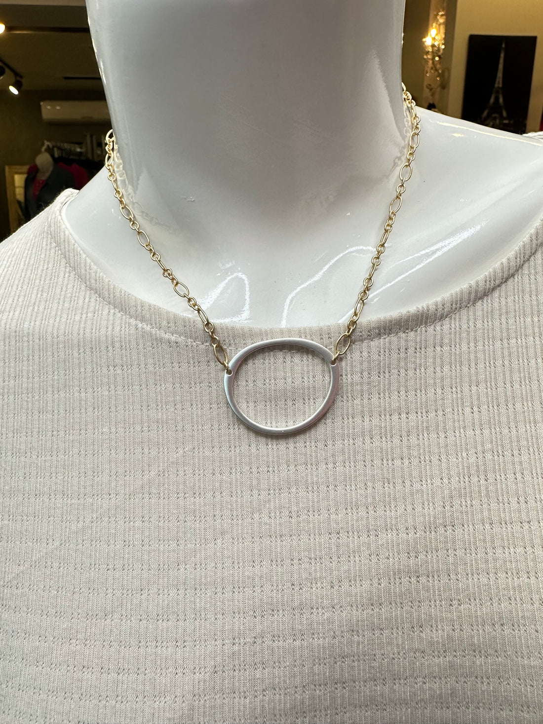 Oval Circle On Chain