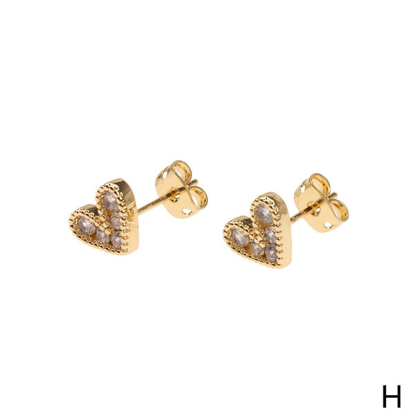 Heartshaped Crystal Earring