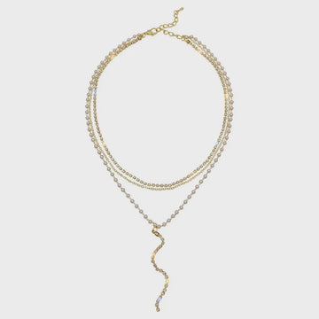 layered pearl and chain necklace