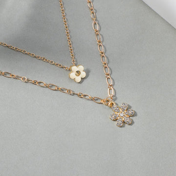 Double The Fun Flower Necklace