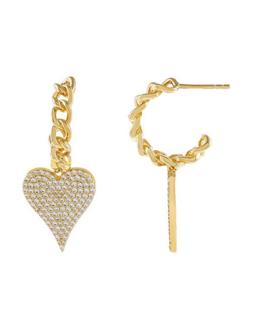 Chain link Love Earrings