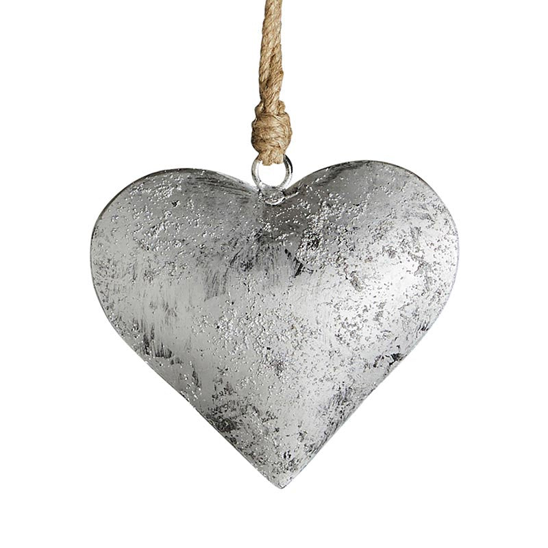 Small Silver Antique Heart