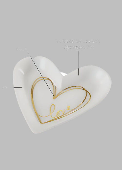 Heart shaped trinket Dish Med. - Chandeliers Boutique ny
