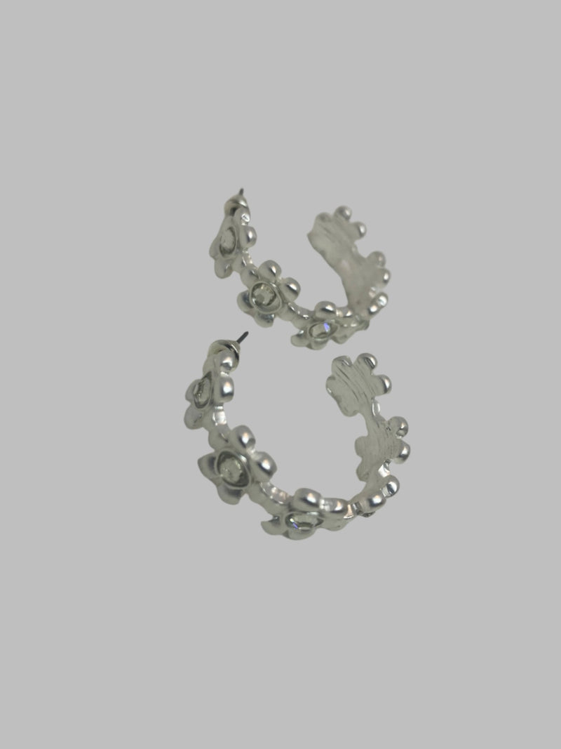 Rhinestone Petal Earring - Chandeliers Boutique ny