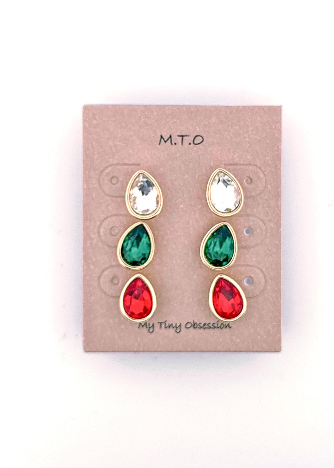 Set of 3 Colorful Studs