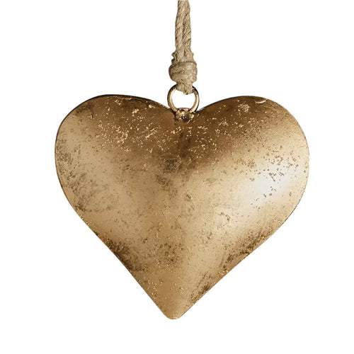 Small Golden Antique Heart - Chandeliers Boutique ny