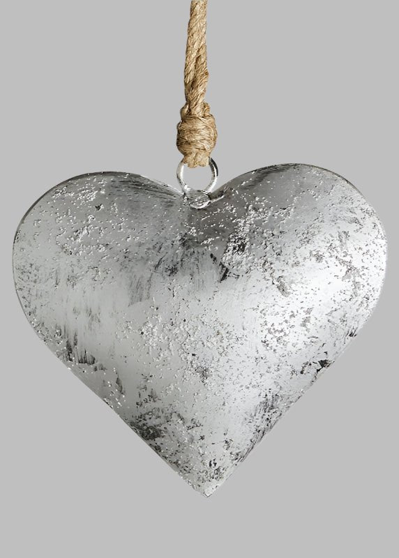 Small Silver Antique Heart - Chandeliers Boutique ny