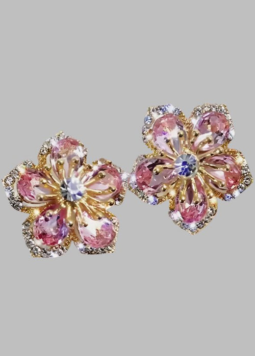 Sweet Flower Inlay Studs - Chandeliers Boutique ny